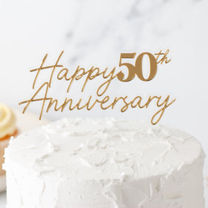 Floating Effect Anniversary Cake Topper