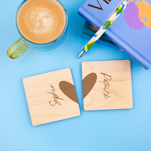 Couples Coaster Set - Heart