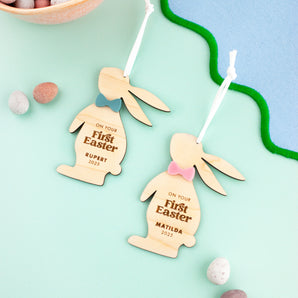 Personalised First Easter Bunny Decoration