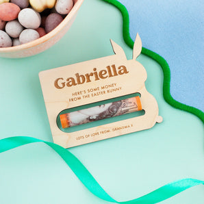 Personalised Easter Bunny Money Holder