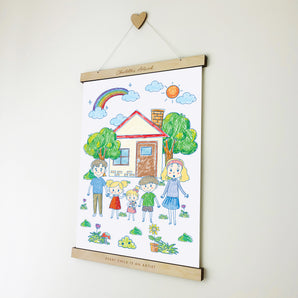 Kids Artwork Engraved Poster Hanger