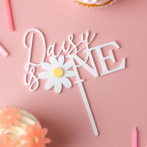 Flower One Cake Topper