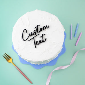 Custom Text Cake Charm Set