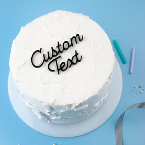 Custom Text Cake Charm Set