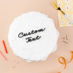 Custom Text Cake Charm Set