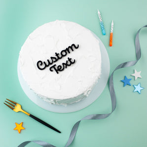 Custom Text Cake Charm Set