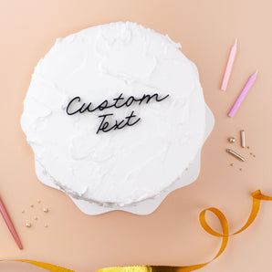 Custom Text Cake Charm Set