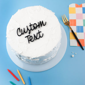 Custom Text Cake Charm Set