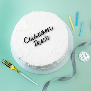 Custom Text Cake Charm Set