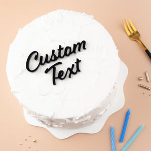 Custom Text Cake Charm Set