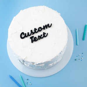 Custom Text Cake Charm Set