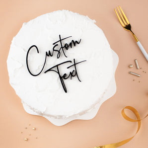 Custom Text Cake Charm Set