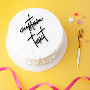 Custom Text Cake Charm Set