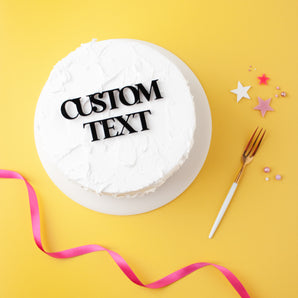 Custom Text Cake Charm Set