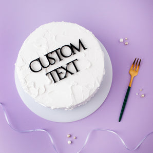 Custom Text Cake Charm Set
