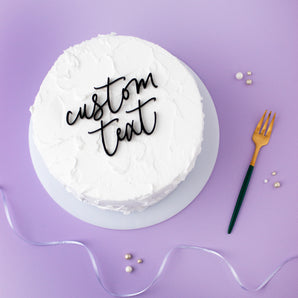 Custom Text Cake Charm Set
