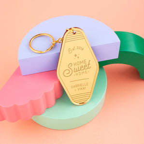 Home Sweet Home Retro Keyring