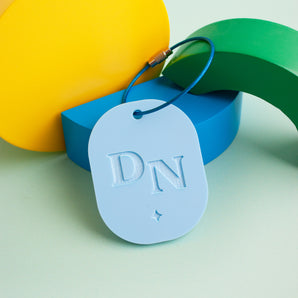 Pill & Initials Luggage Tag
