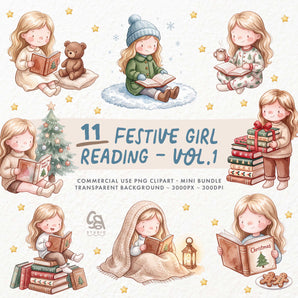 Festive Girls Reading - Vol 1