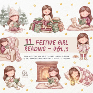Festive Girls Reading - Vol 3