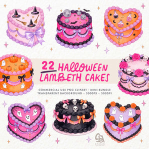 Halloween Lambeth Cakes
