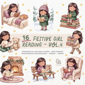 Festive Girls Reading - Vol 4