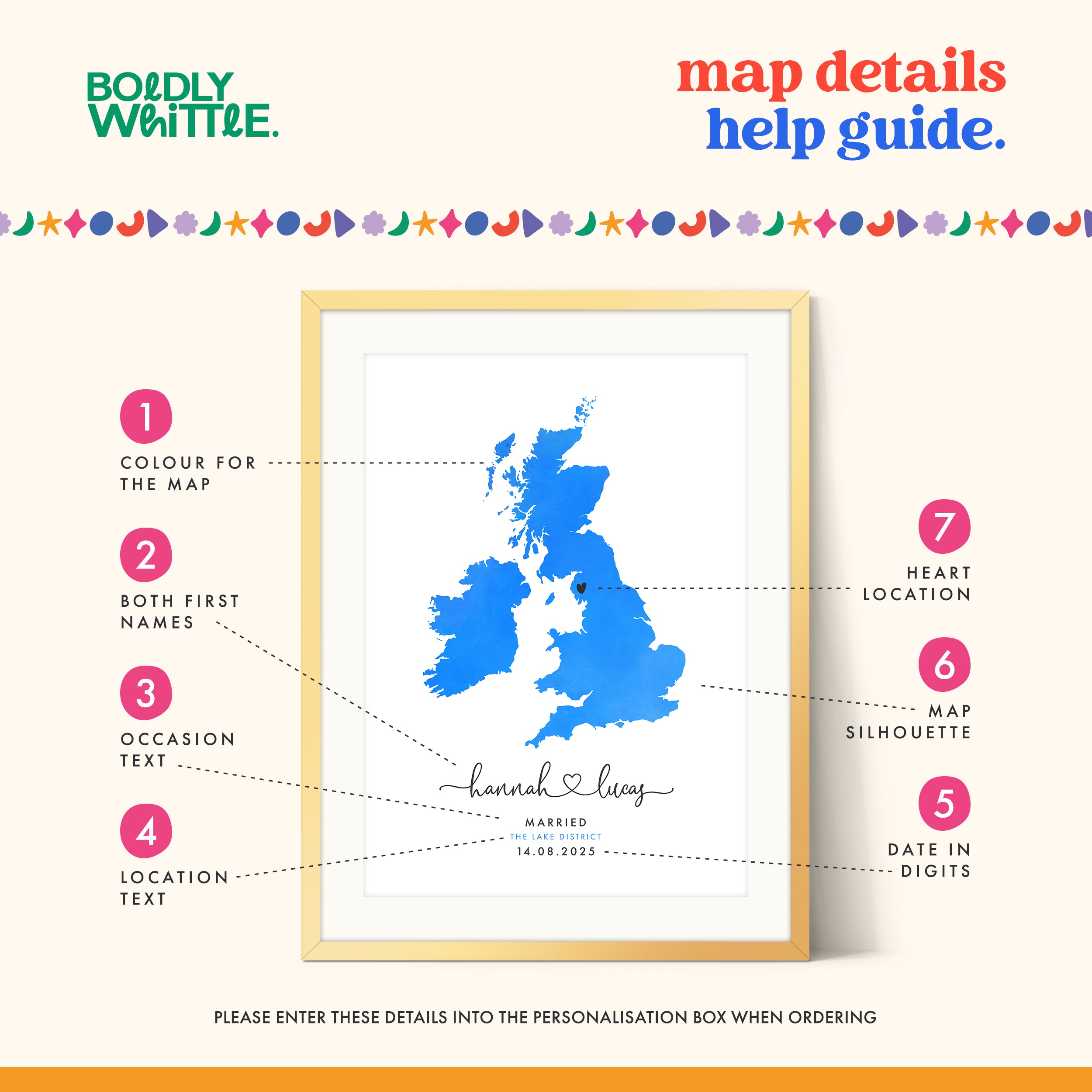 Memorable Location Single Map Print Boldly Whittle