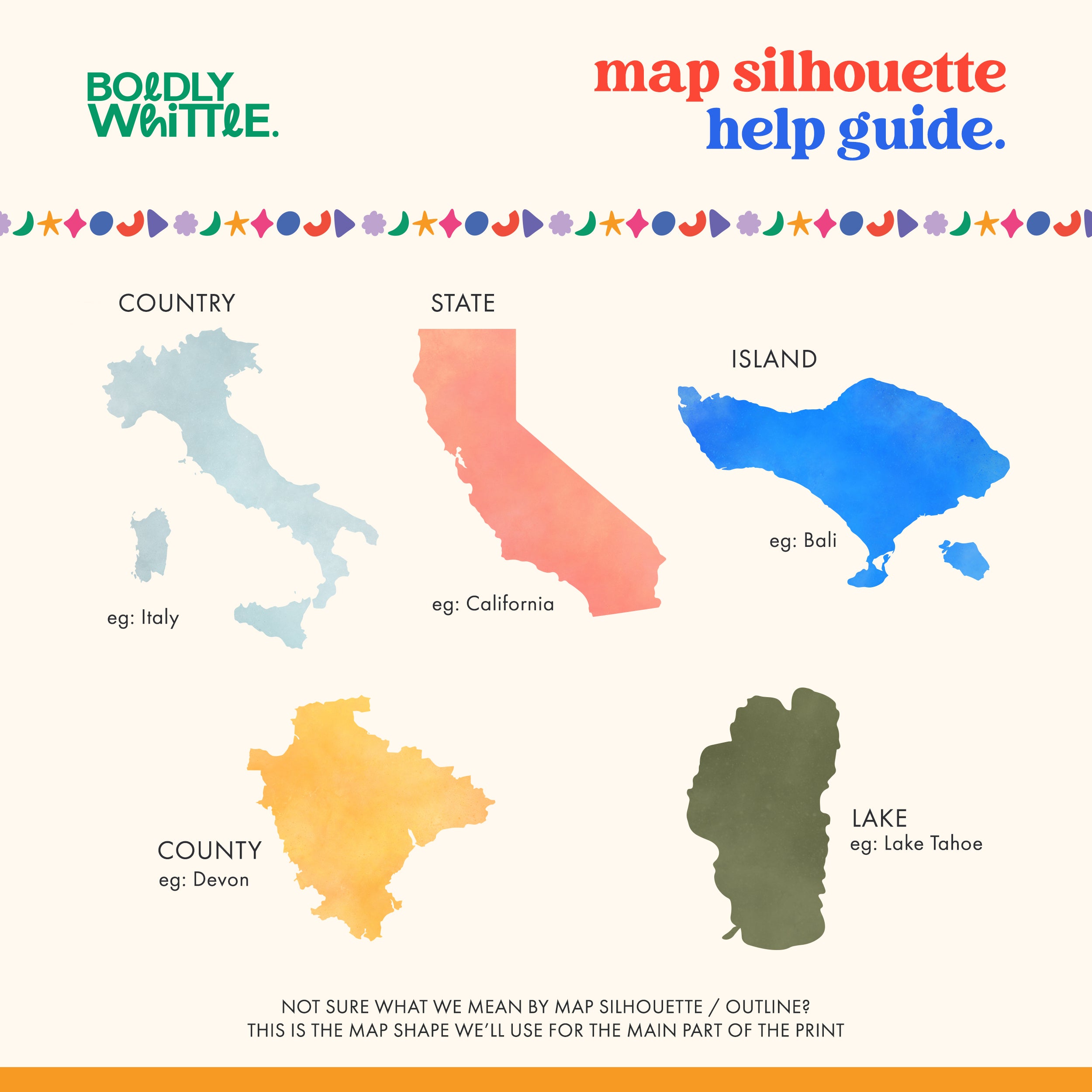 Memorable Location Single Map Print Boldly Whittle