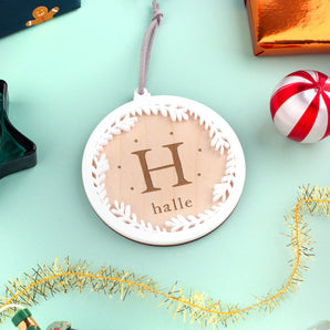 Personalised Monogram Wreath Bauble