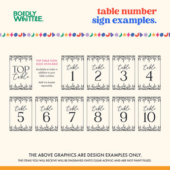Table number 14 with floral decorations on a table